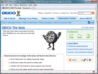 GEICO Tire Quiz